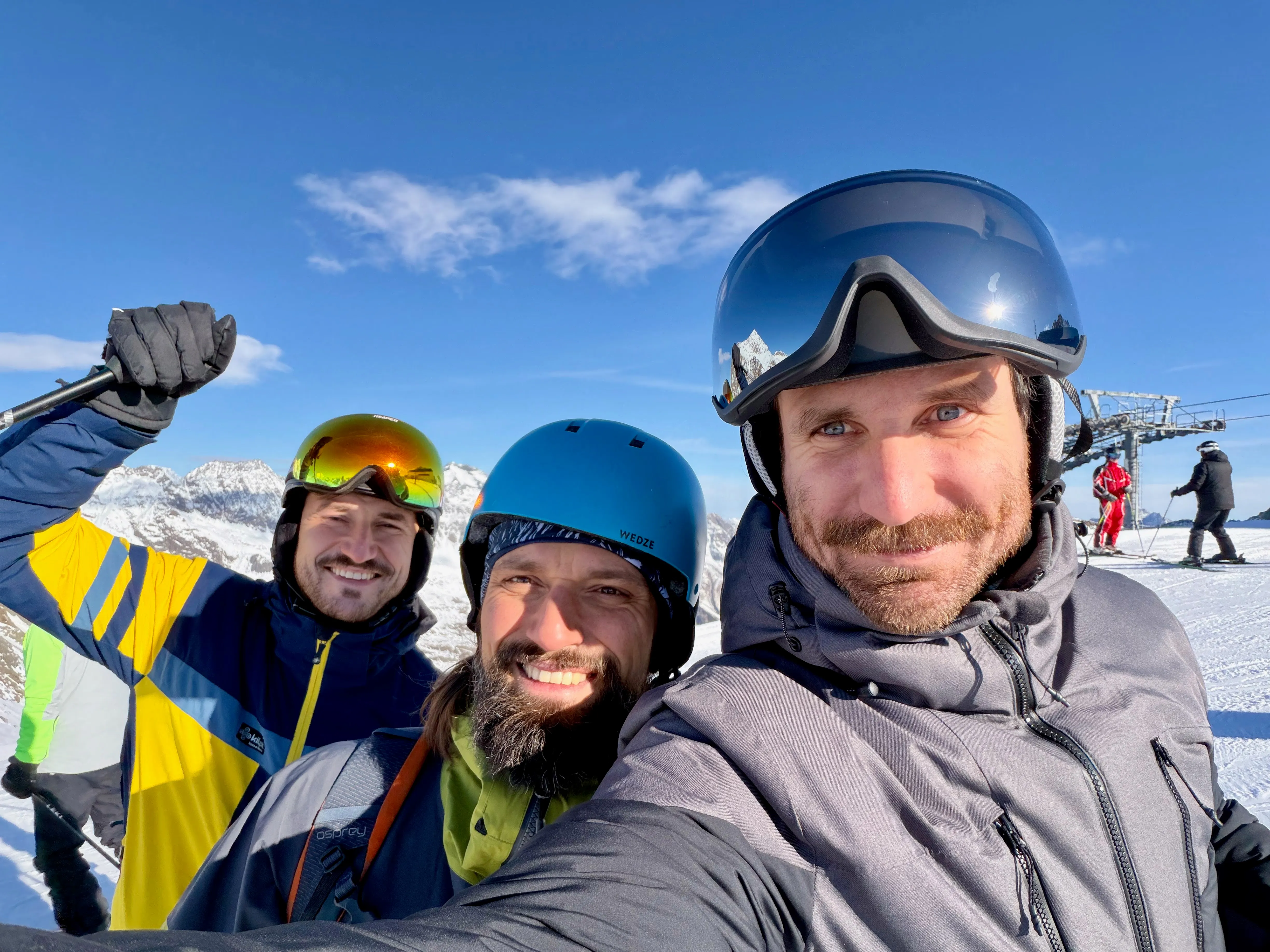 Team skiing